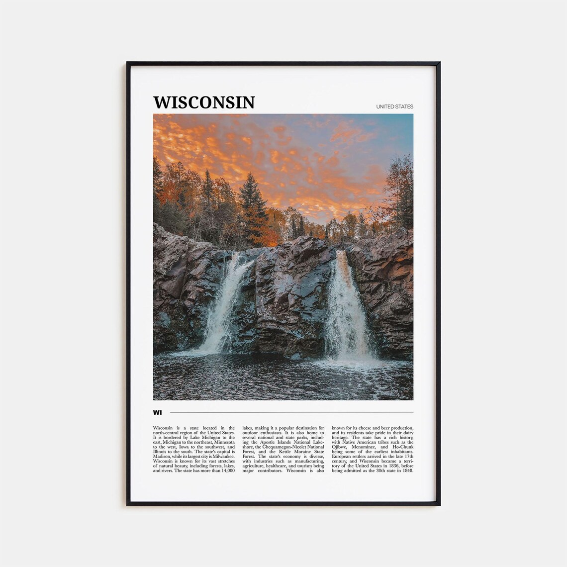 Wisconsin Travel Poster No 2, Travel Poster