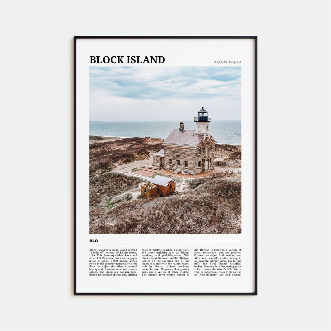 Block Island Travel Poster, Rhode Island Wall Art