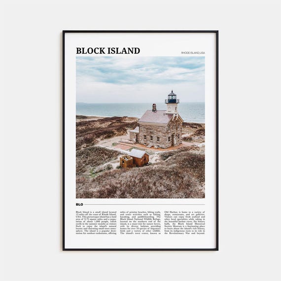 Block Island Travel Poster, Rhode Island Wall Art