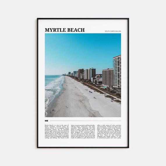Myrtle Beach Travel Poster, South Carolina Travel Art