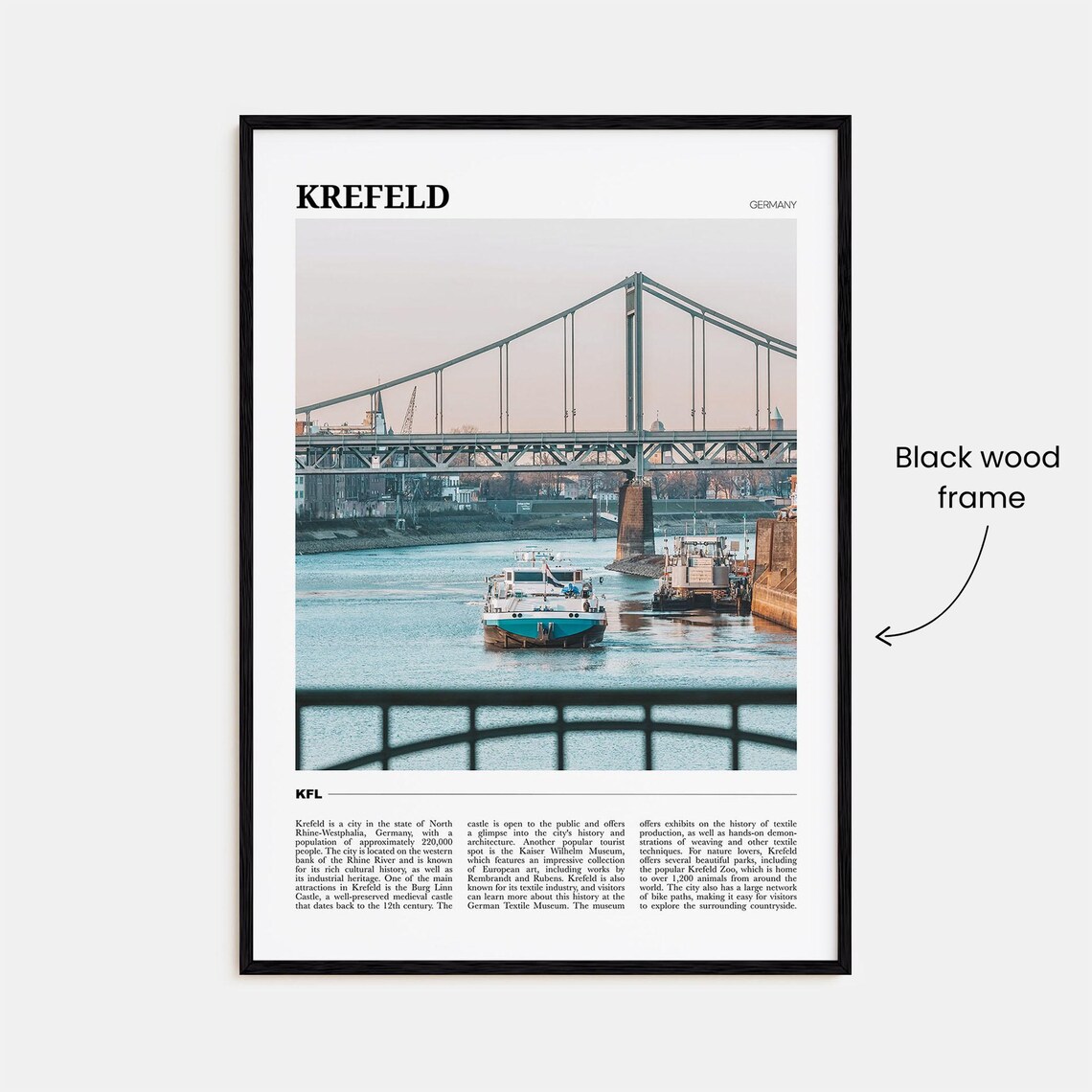 Krefeld Travel Poster, Germany Wall Art Print - Image 2