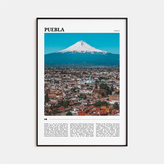 Puebla Travel Poster, Mexico Wall Art Print