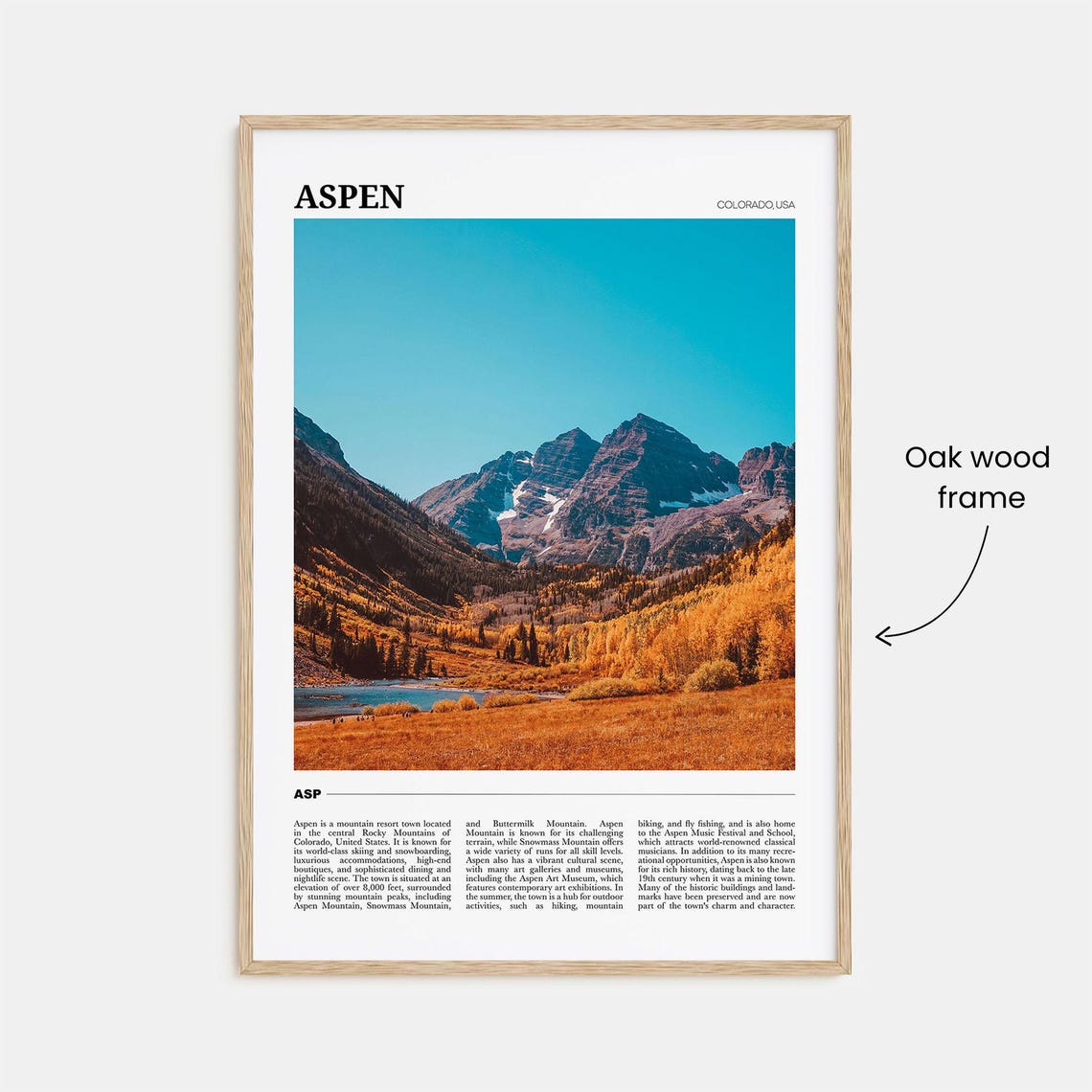 Aspen Colorado Rocky Mountain Peaks Fall Foliage Scenery Poster - Image 3