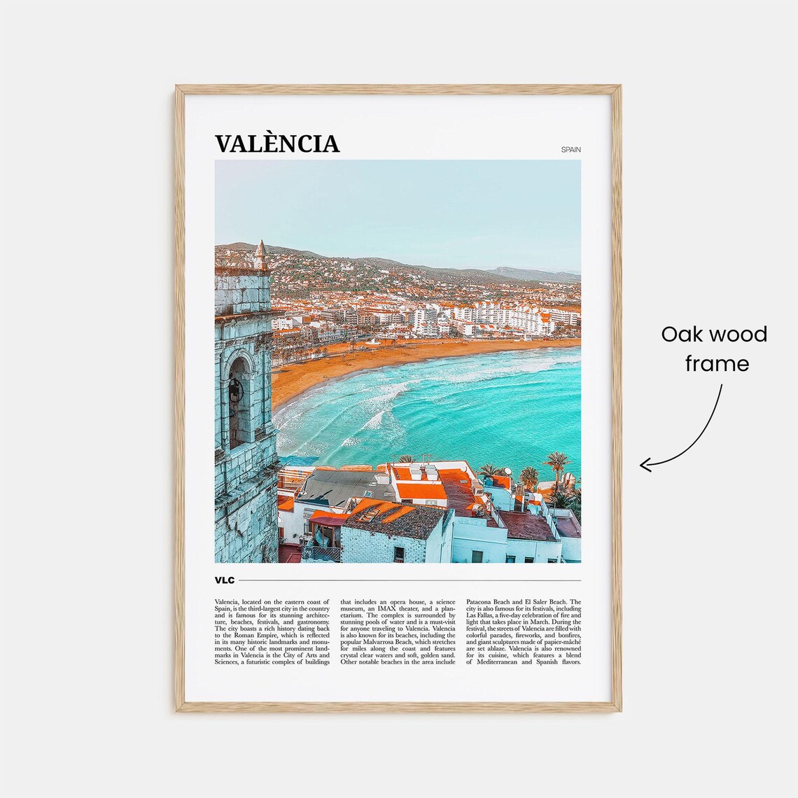 Valencia Travel Poster Spain Wall Art Print - Image 3