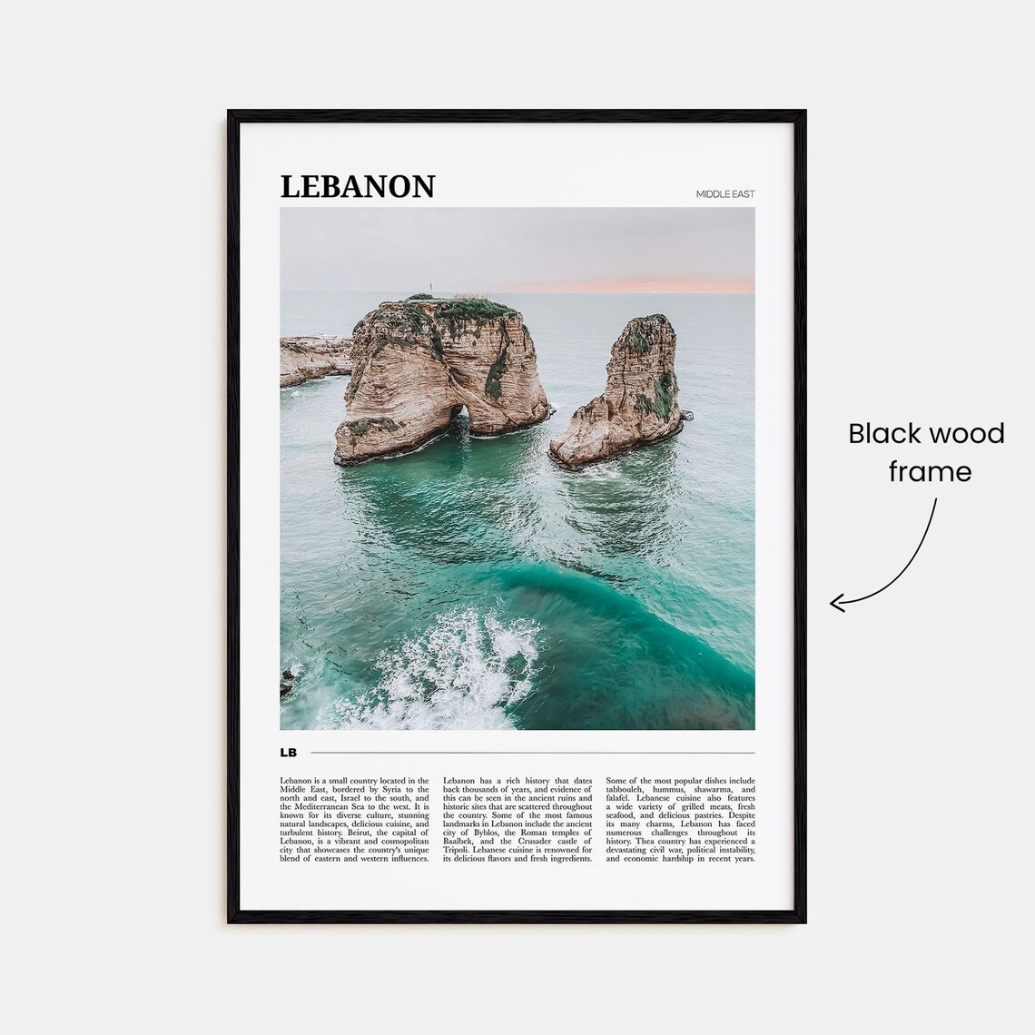 Lebanon Travel Poster, Middle East Wall Art - Image 2