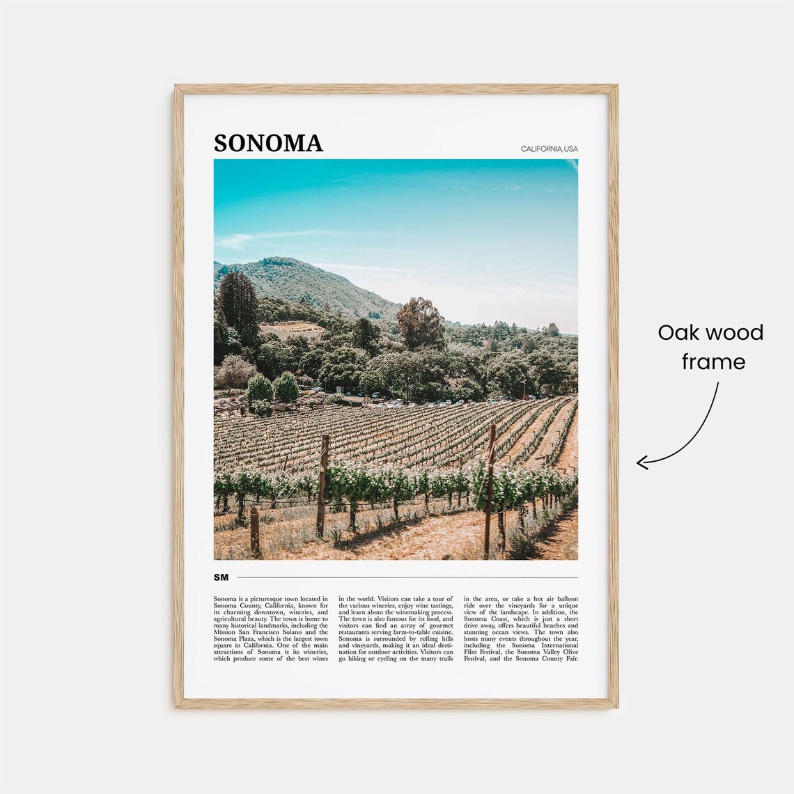Sonoma Travel Poster, California USA Art Print - Image 3