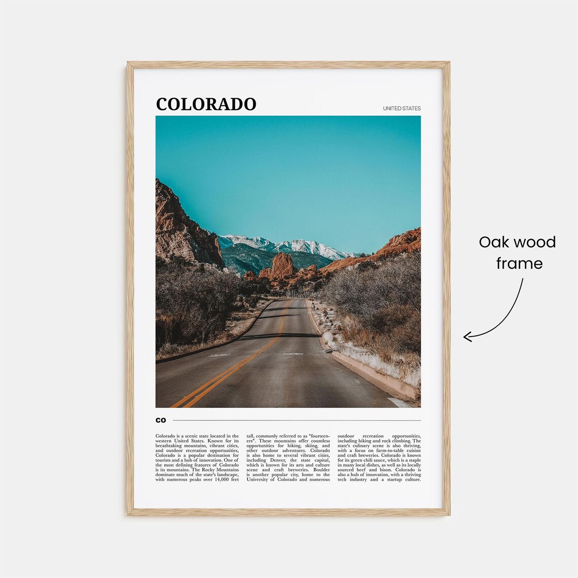 Colorado Travel Poster, USA Mountain State Print - Image 3