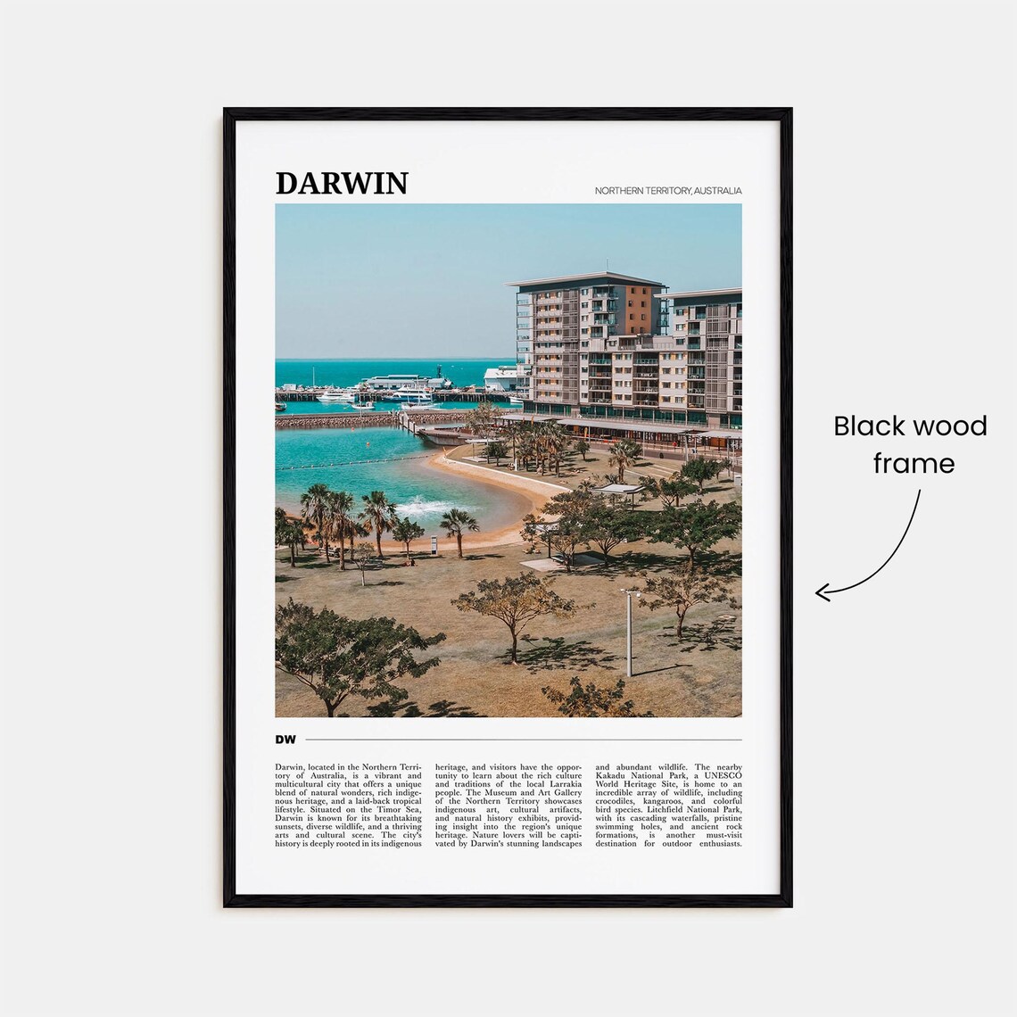 Darwin Australia Waterfront Lagoon Photo Tropical Travel Poster - Image 2