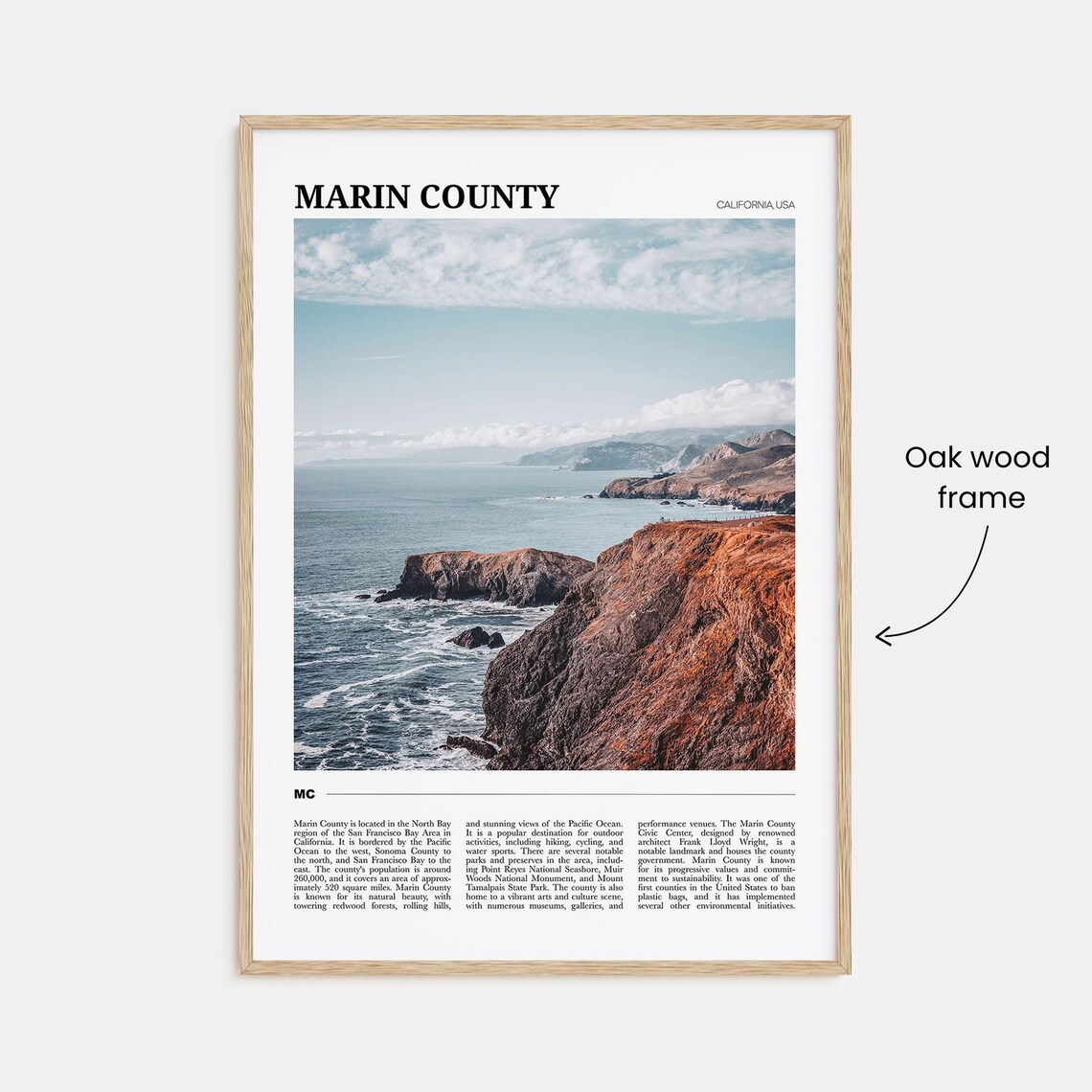 Marin County Travel Poster, California Wall Art Print - Image 3