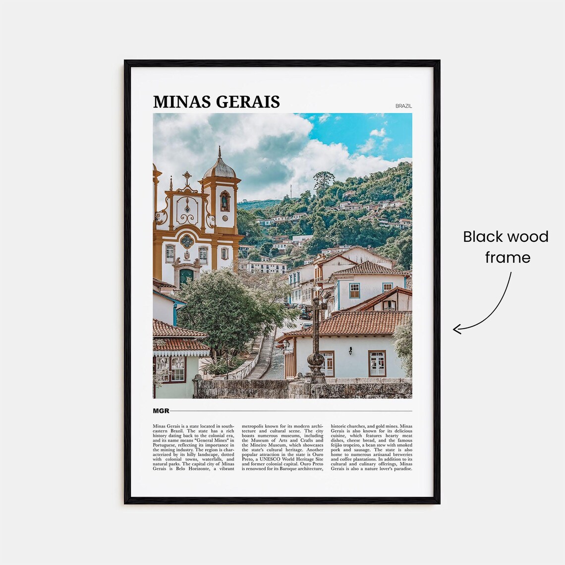 Minas Gerais Travel Poster, Brazil Wall Art Print - Image 2