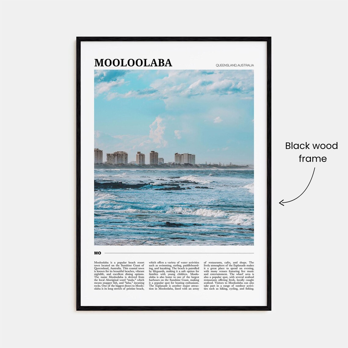 Mooloolaba Queensland Beach Waves Sunshine Coast Travel Poster - Image 2