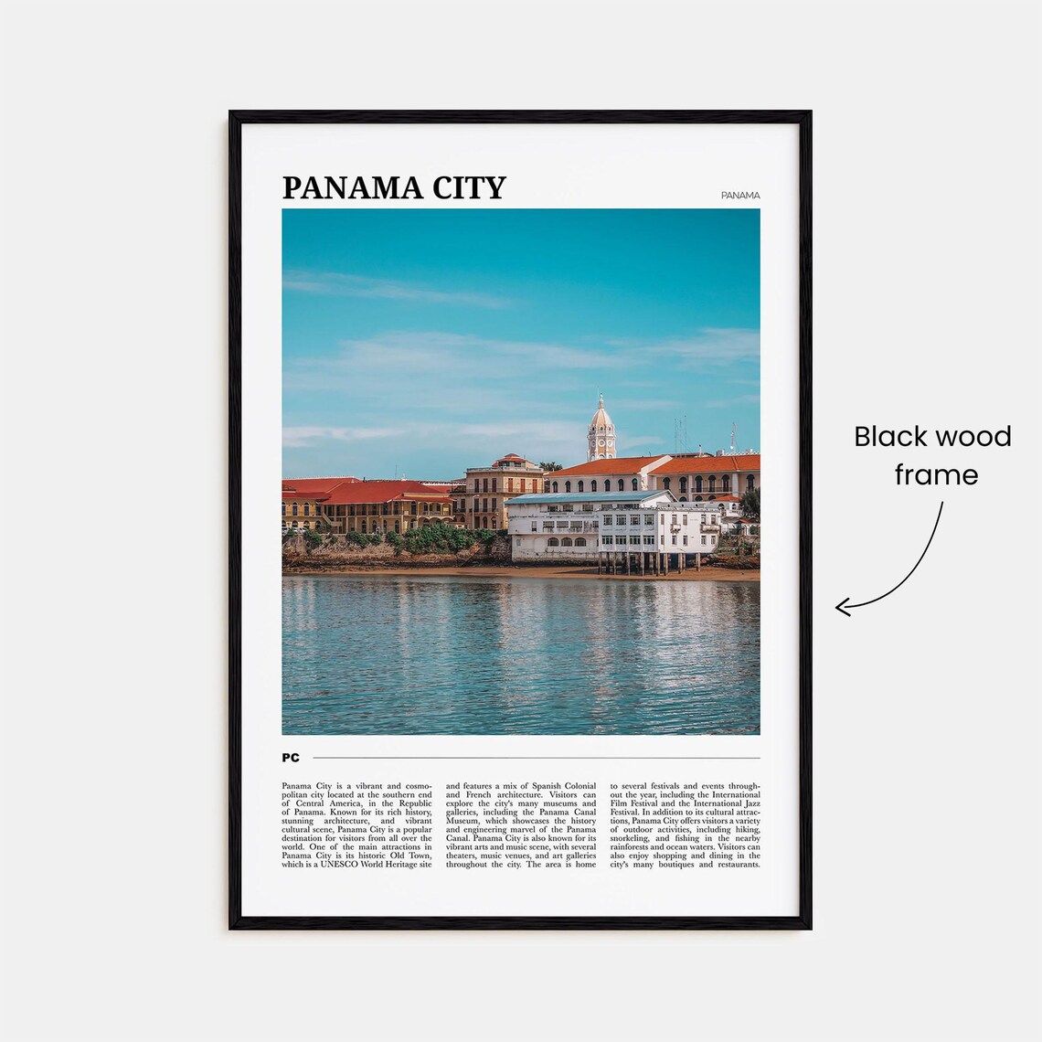 Panama City Panama Casco Viejo Old Town Waterfront Church Tower Photo Poster - Image 2