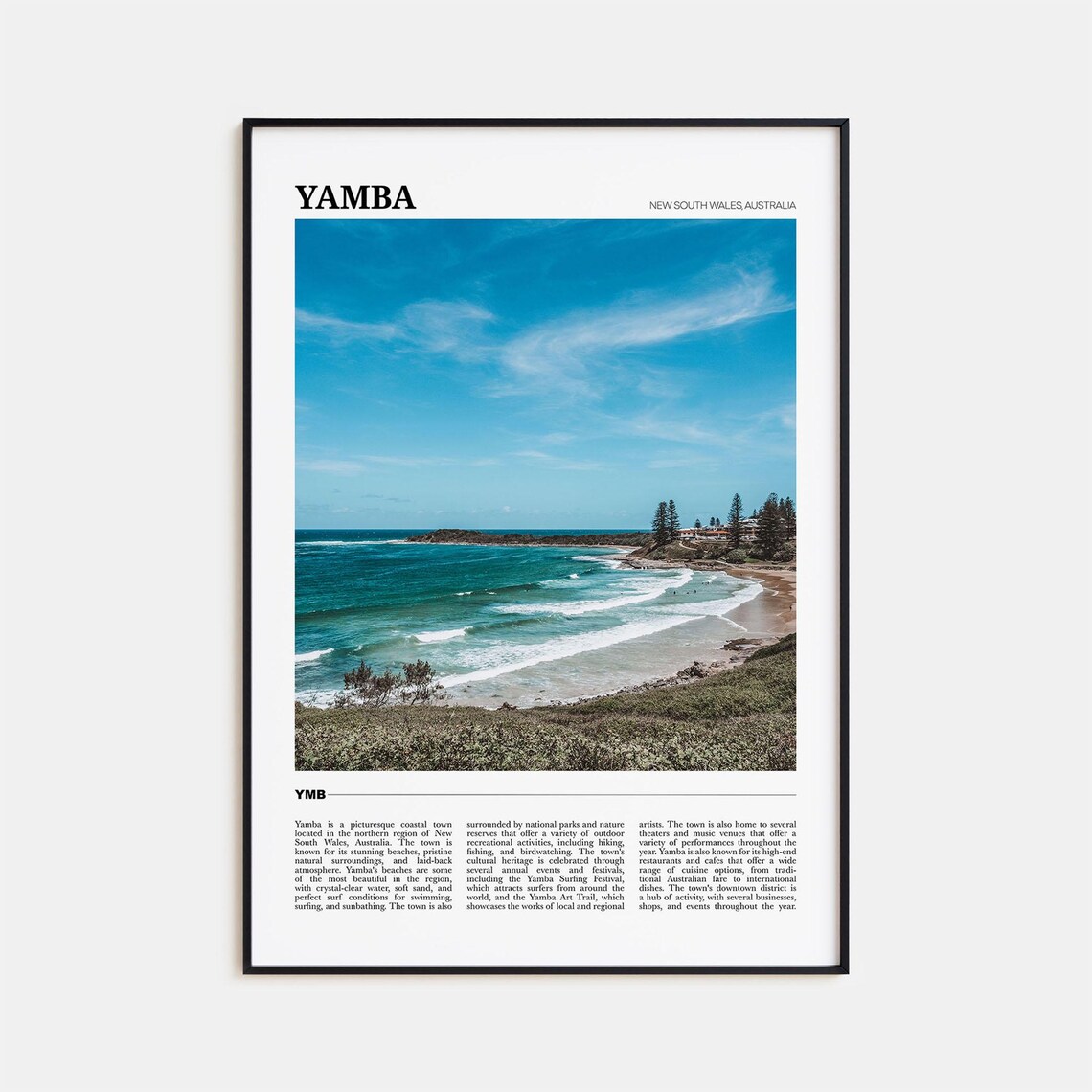 Yamba Wall Art New South Wales Travel Poster