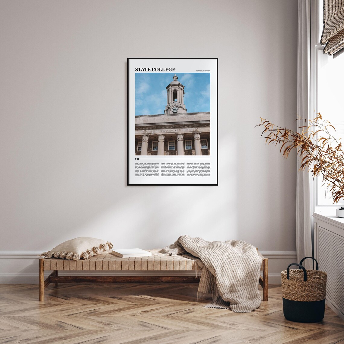 State College Travel Poster, Pennsylvania USA Art Print - Image 4