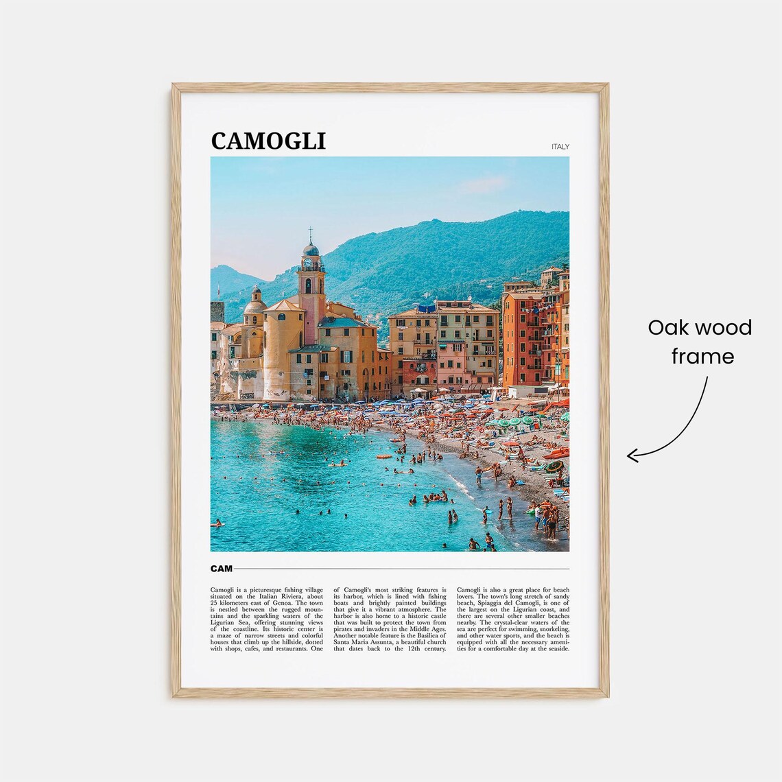 Camogli Travel Poster, Italy Travel Poster - Image 3