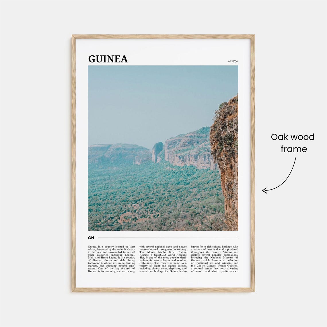 Guinea Africa Rocky Cliffs Valley Photo Nature Travel View Poster - Image 3