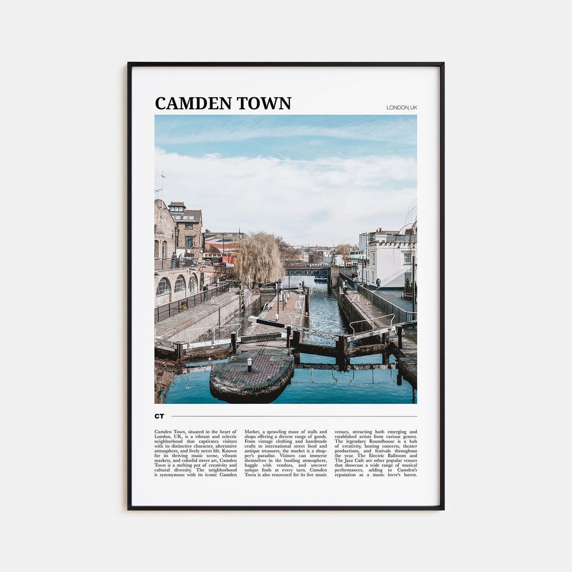 Camden Town Travel Poster Camden Town Wall Art Camden Town Poster Print Camden Town Photo Camden Town Decor London Uk
