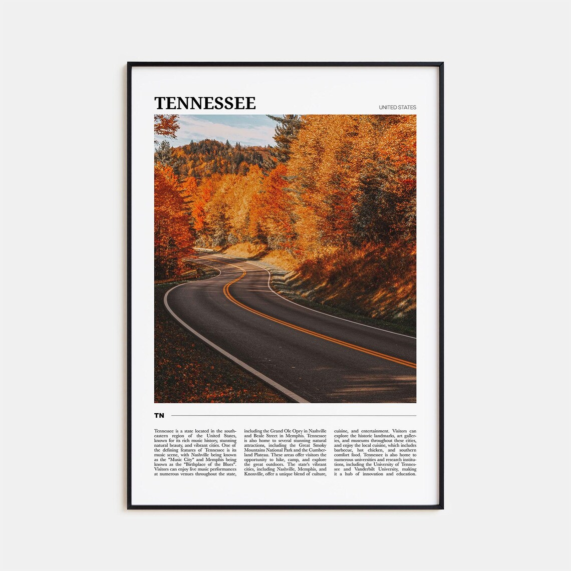 Tennessee Travel Poster No 2, Travel Poster