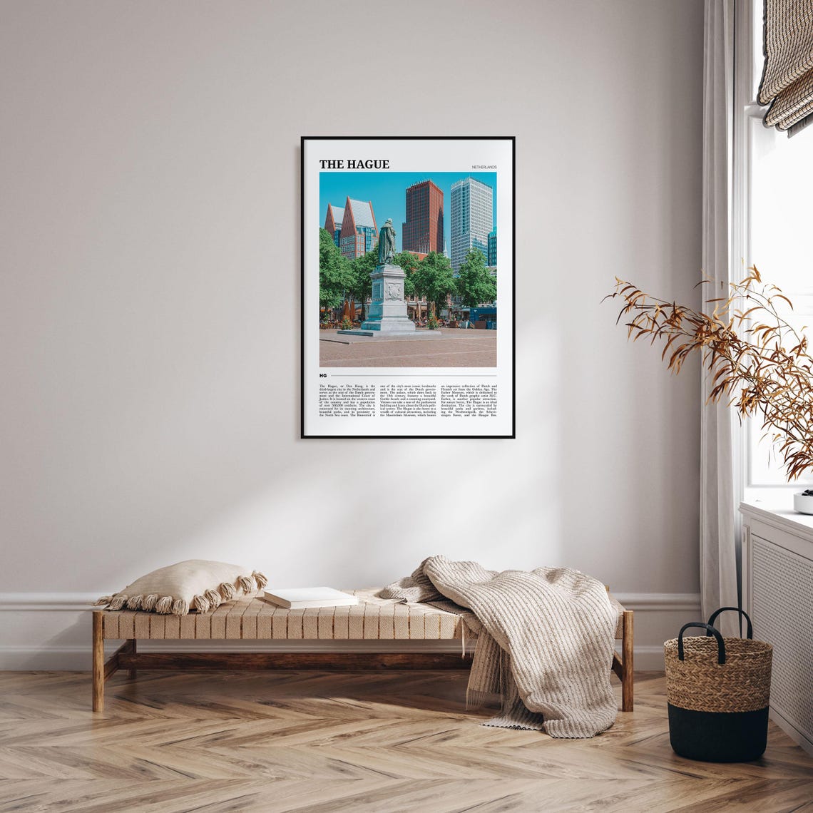The Hague Netherlands Historic Statue City Square Skyline Poster - Image 4