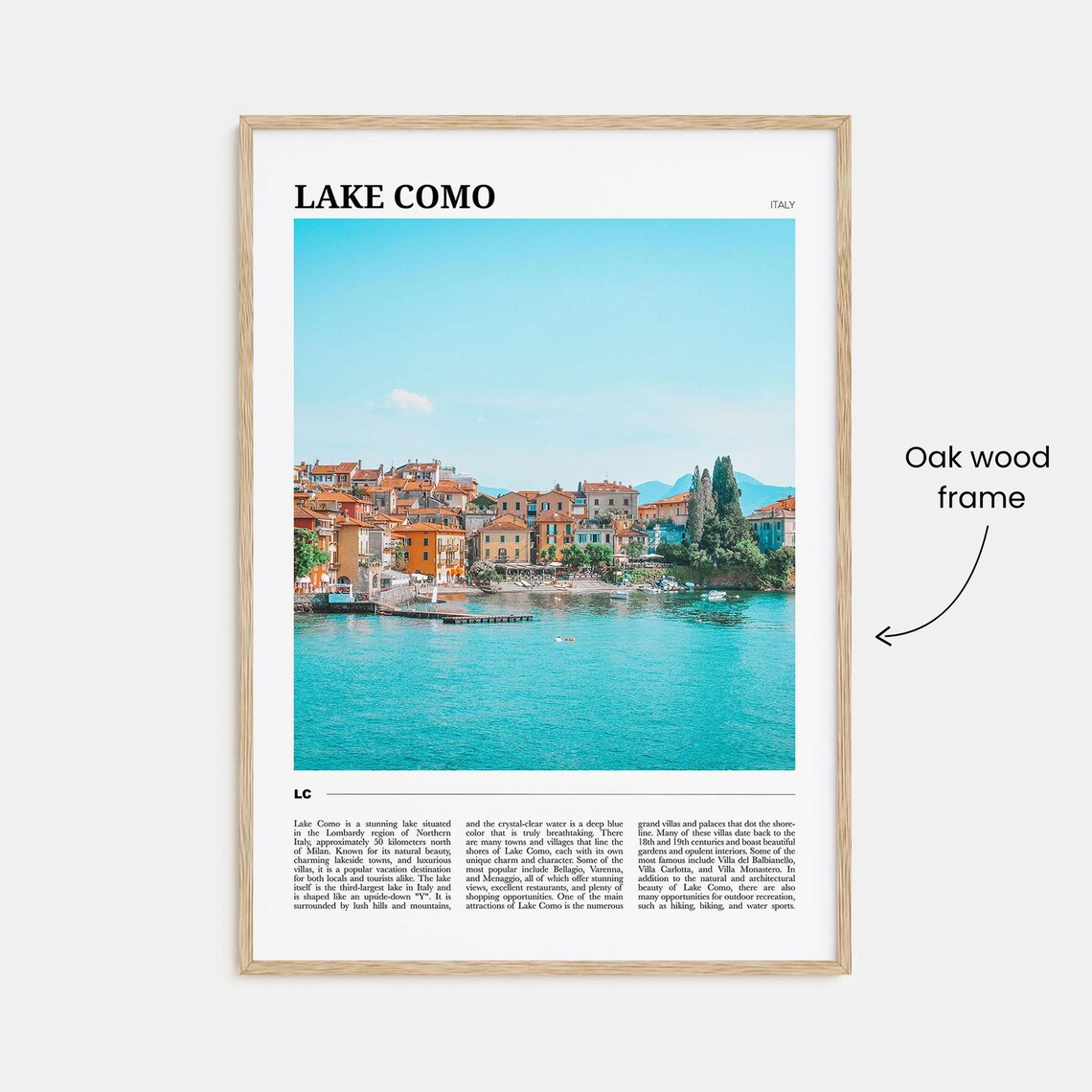 Lake Como Italy Lakeside Town Turquoise Water Italian Travel Poster - Image 3