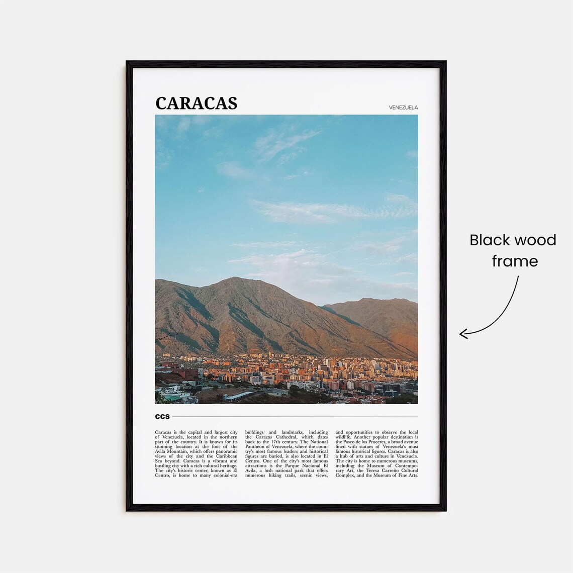 Caracas Venezuela Avila Mountain City View Travel Photo Poster - Image 2