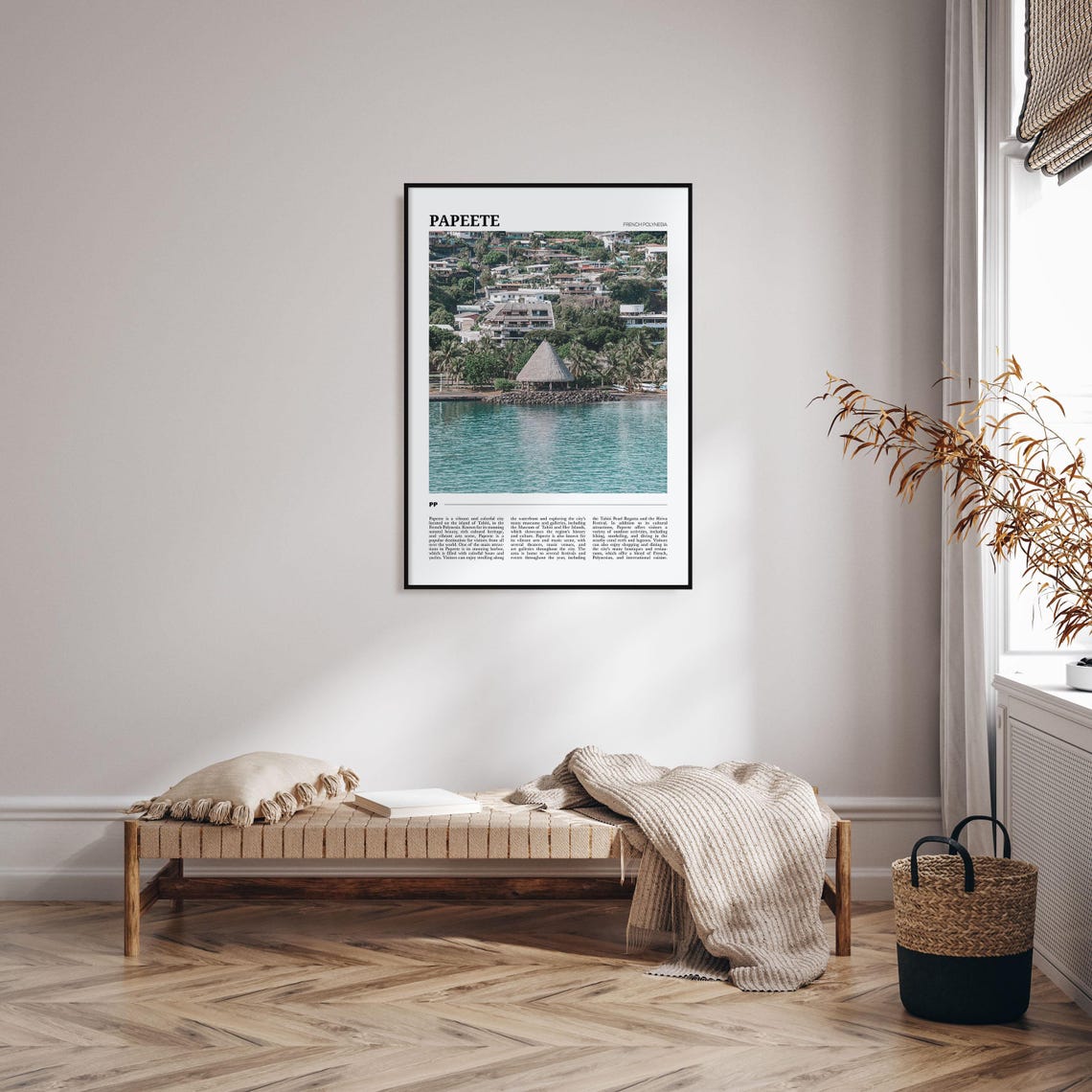 Papeete French Polynesia Tahiti Harbor Waterfront Scene Poster - Image 4