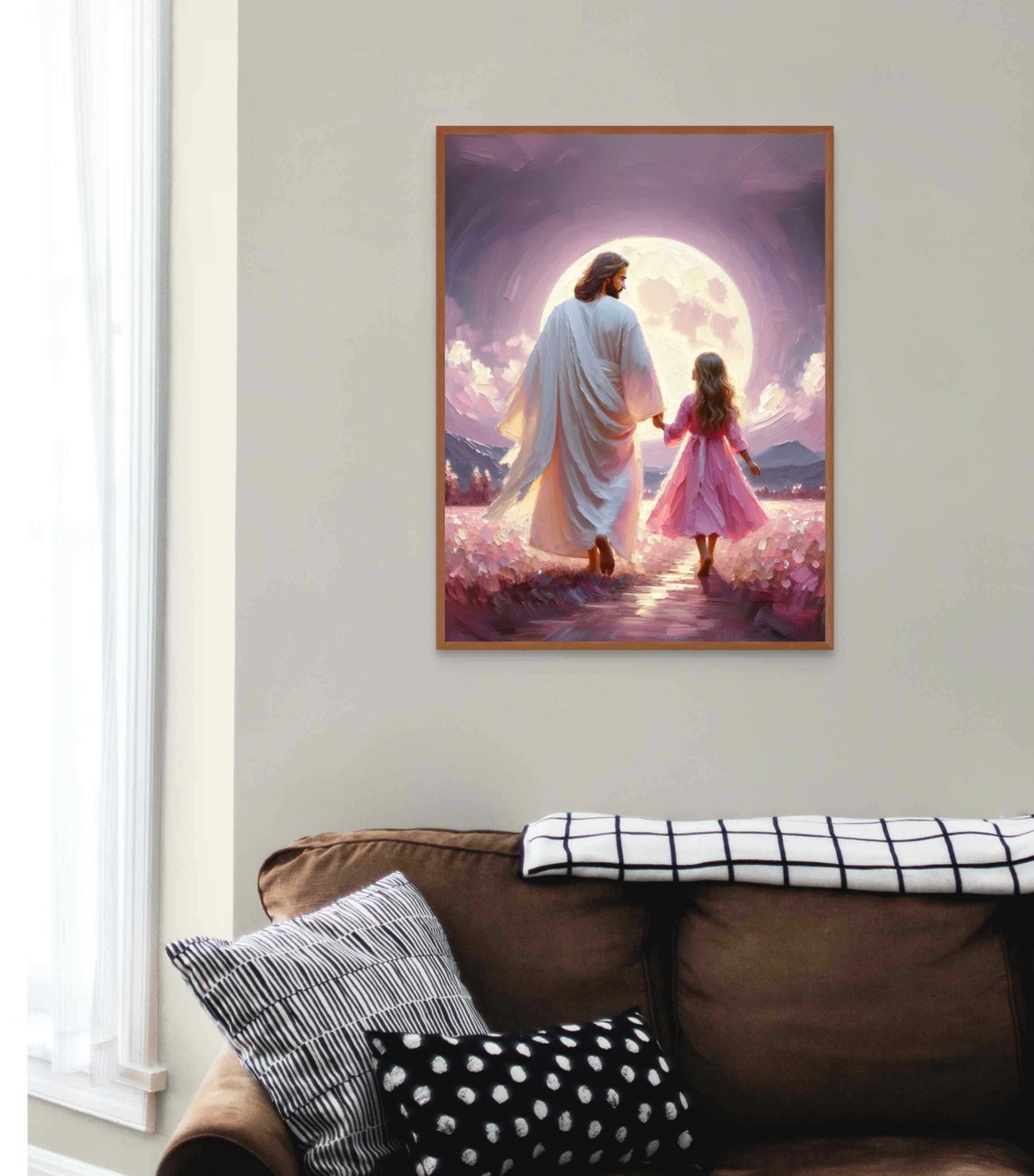 Love And Moonlight Christian Painting Jesus And Girl Art Jesus Painting Lds Art Bible Art Christian Art For Women Jesus And Kids Art - Image 4