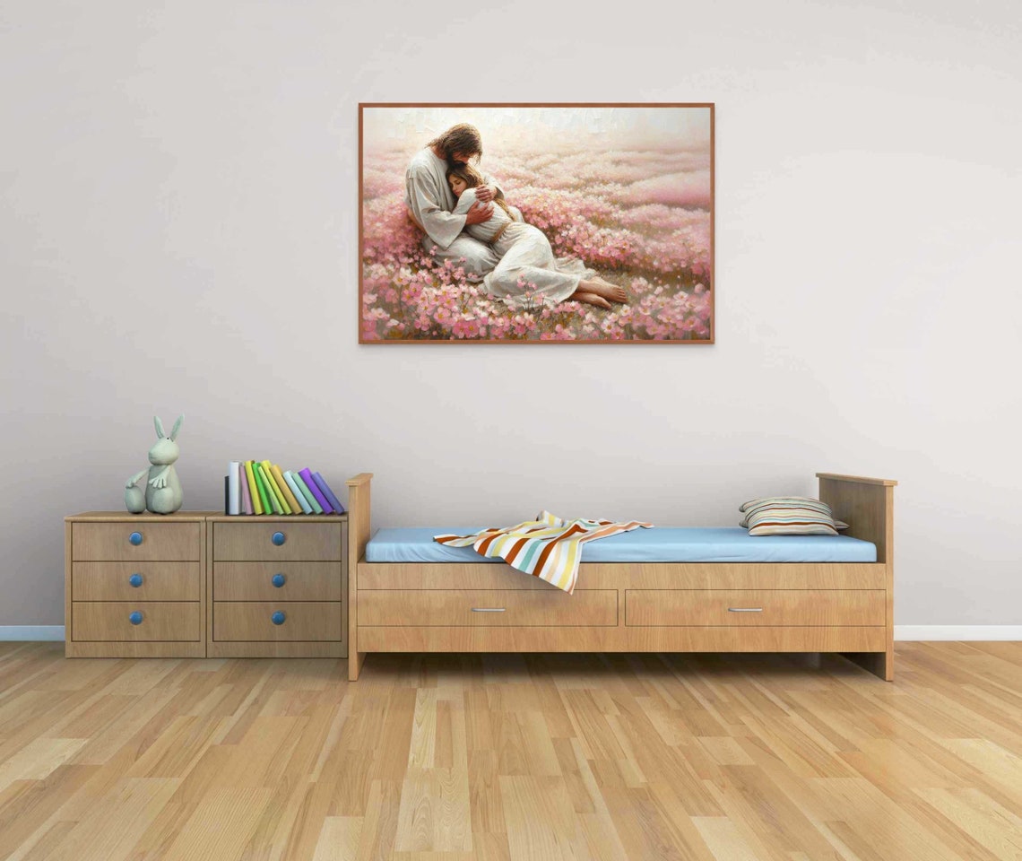 A Safe Place Christian Art Jesus Hugging Woman Jesus Portrait Lds Art Bible Art Bible Parable Jesus And Girl Art Christian - Image 3