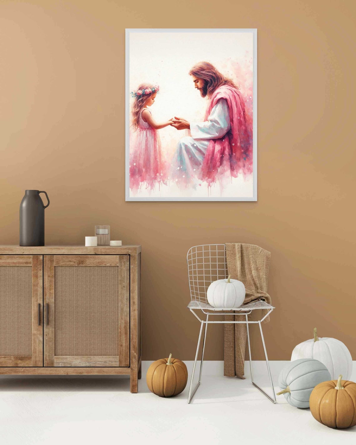 Heart Of Christ Christian Painting Jesus With Girl Jesus Wall Art Lds Art Bible Verse Wall Art Jesus Art Jesus With Children