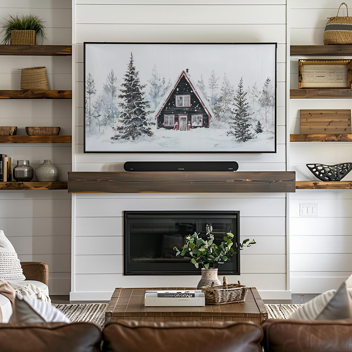 Christmas Frame Tv Art Frame Tv Art Farmhouse Christmas Tv Country Landscape Tv Art Holiday Frame Tv Art T792 - Image 3