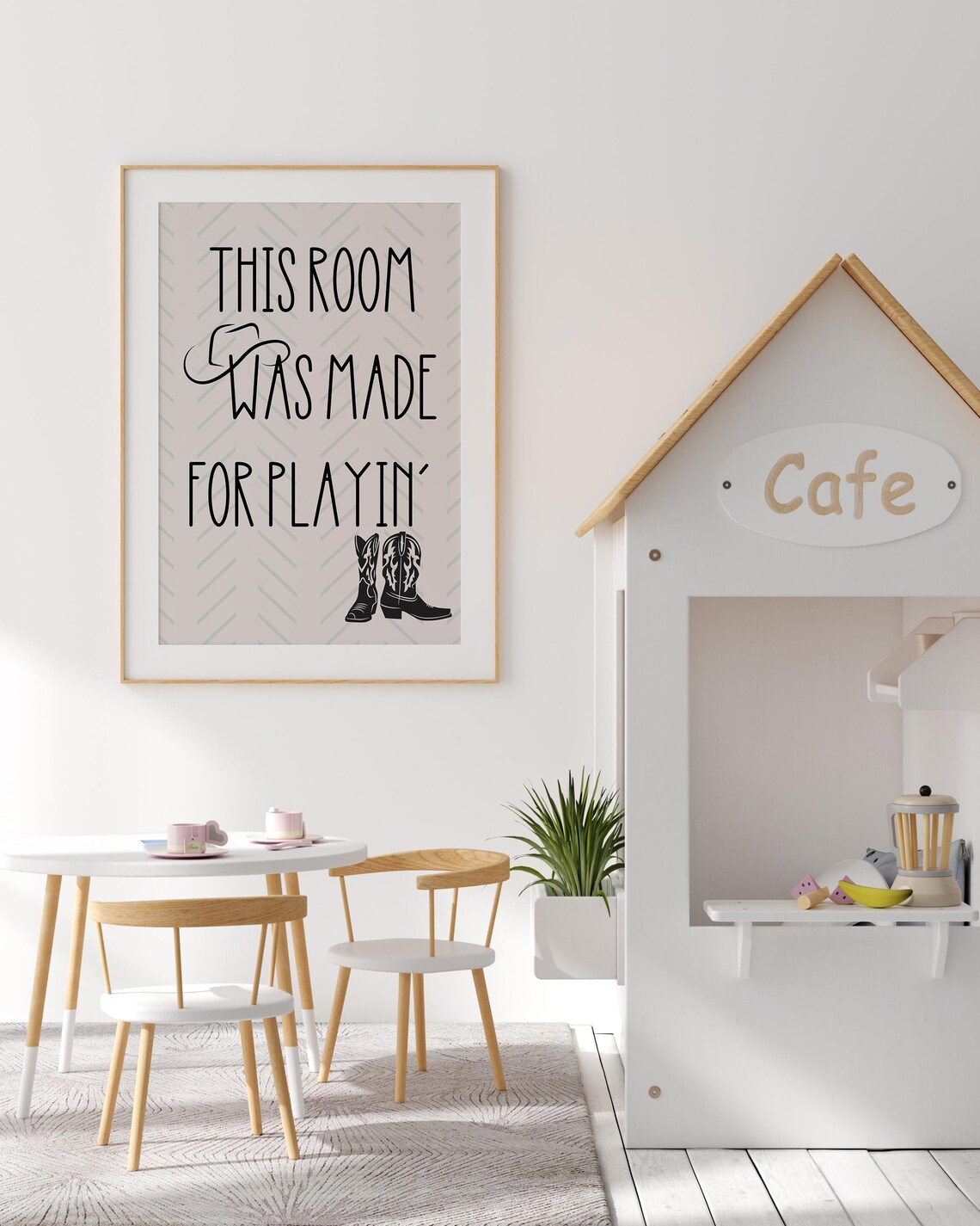 This Room Was Made For Playin Cowboy Nursery Kids Room Poster - Image 3