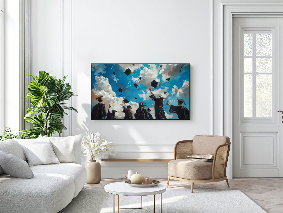 Frame Tv Art Graduation College Grad Tv Art High School Grad Tv Art Grad Party Decor Graduation Tv Art Celebration Tv Art T633 - Image 2