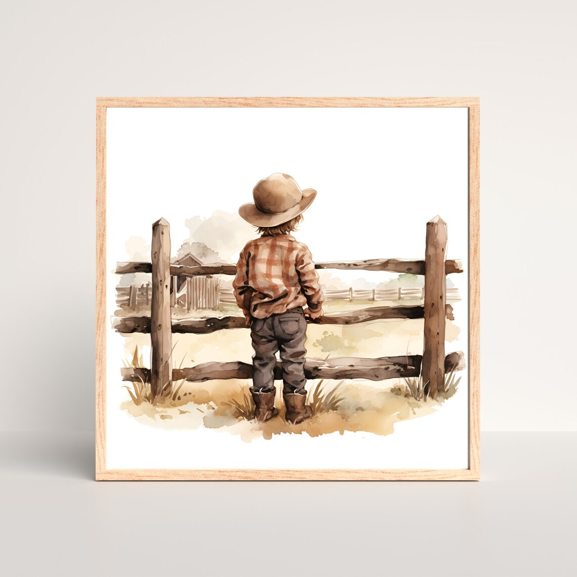 Cowboy Nursery Decor, Western Boys Room Art Print - Image 3