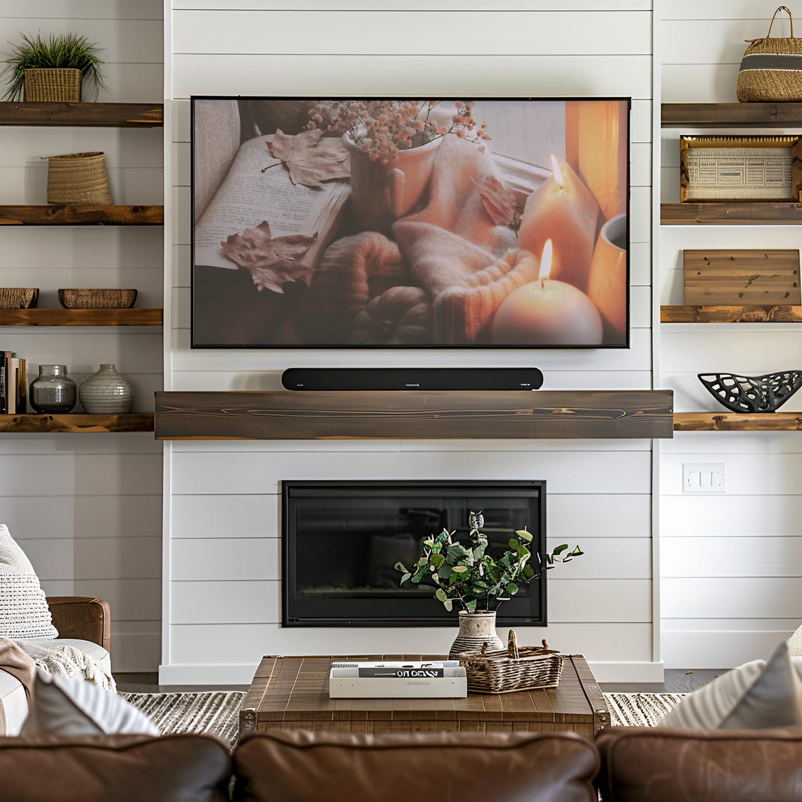 Cozy Fall Candles Open Book Autumn Hygge Warm Candlelight Scene Poster - Image 3