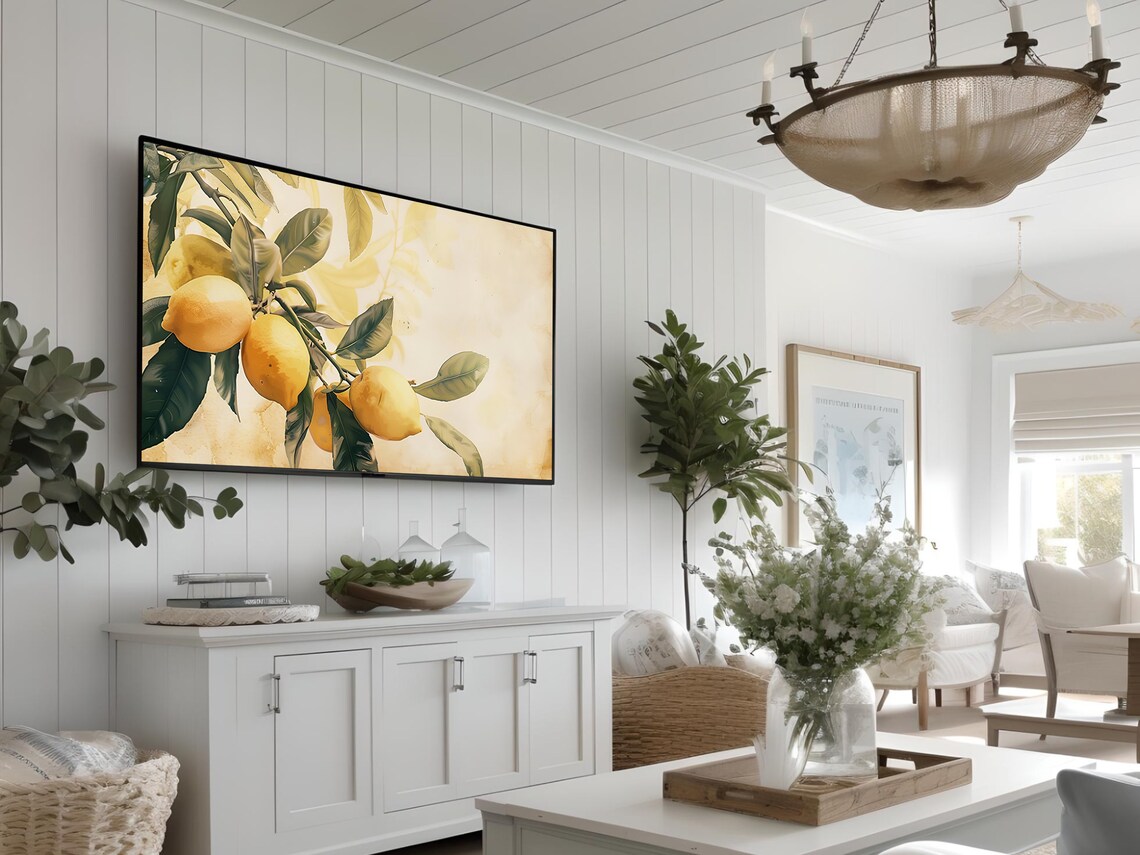 Lemons Watercolor Art Print, Spring Kitchen Decor - Image 2