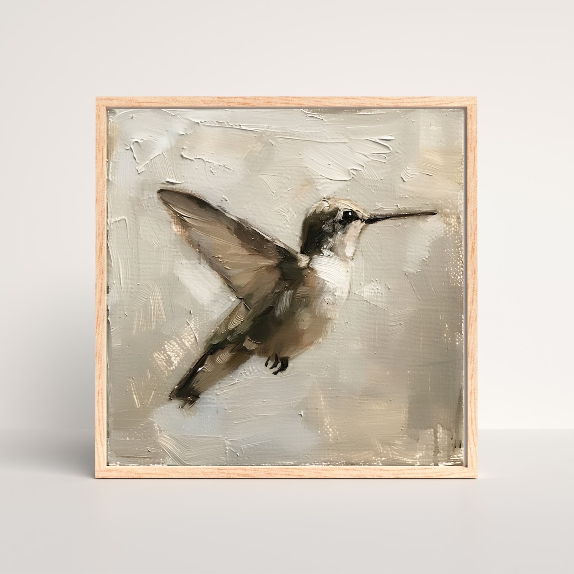 Vintage Hummingbird Art Print, Bird Wall Decor