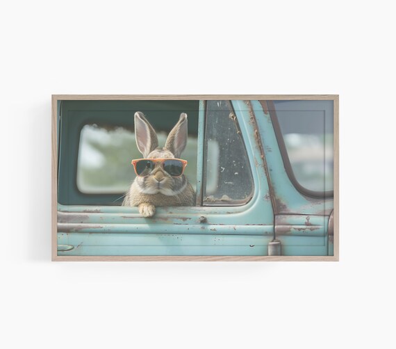 Easter Bunny Floral Art Print