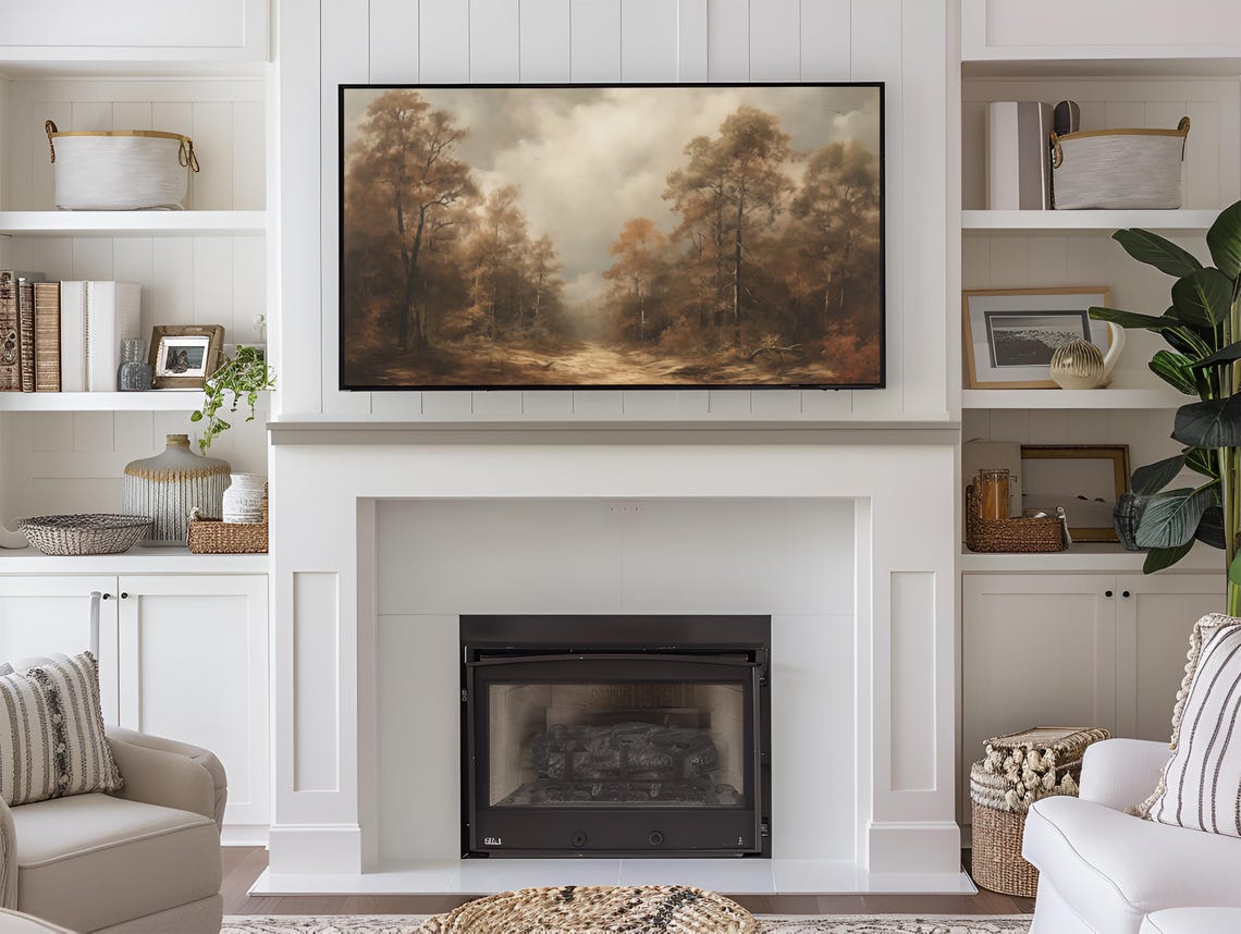 Frame Tv Art Fall Landscape Fall Forest Dark Moody Tv Art Rustic Fall Vintage Autumn Thanksgiving Cottage Core 169 Ratio Tv10 - Image 3