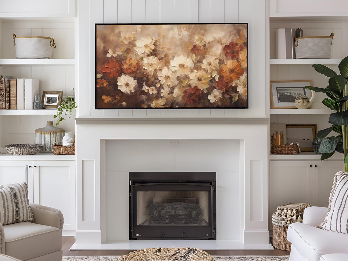 Frame Tv Art Fall Florals Dark Moody Fall Tv Art Rustic Fall Vintage Flowers Autumn Cottage Core Thanksgiving 169 Ratio Tv4 - Image 3