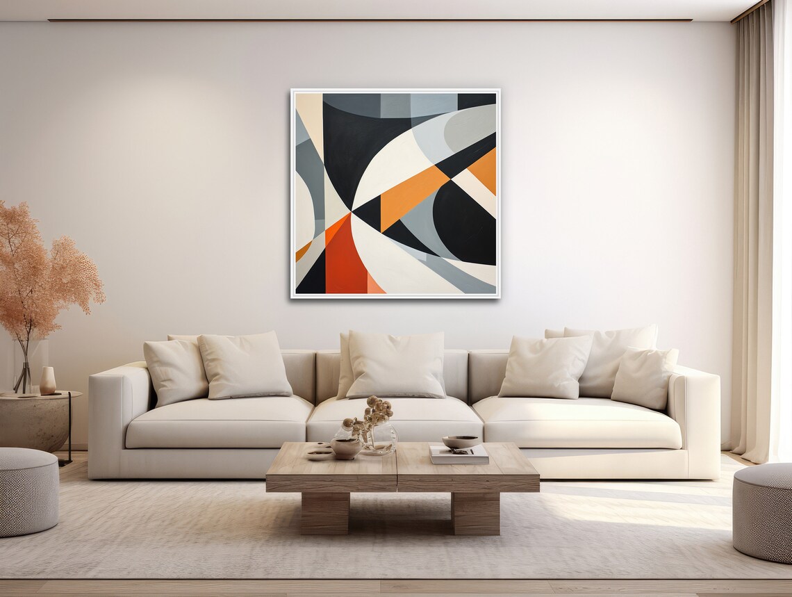 Boomerang 1 Geometric Abstract Art Print - Image 3