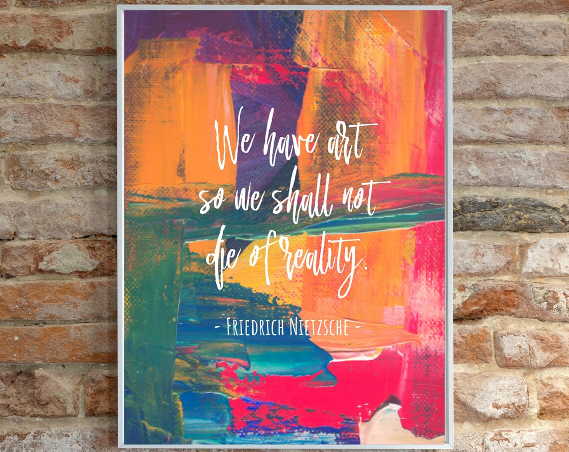Nietzsche Quote Art Print, Creative Studio Wall Decor
