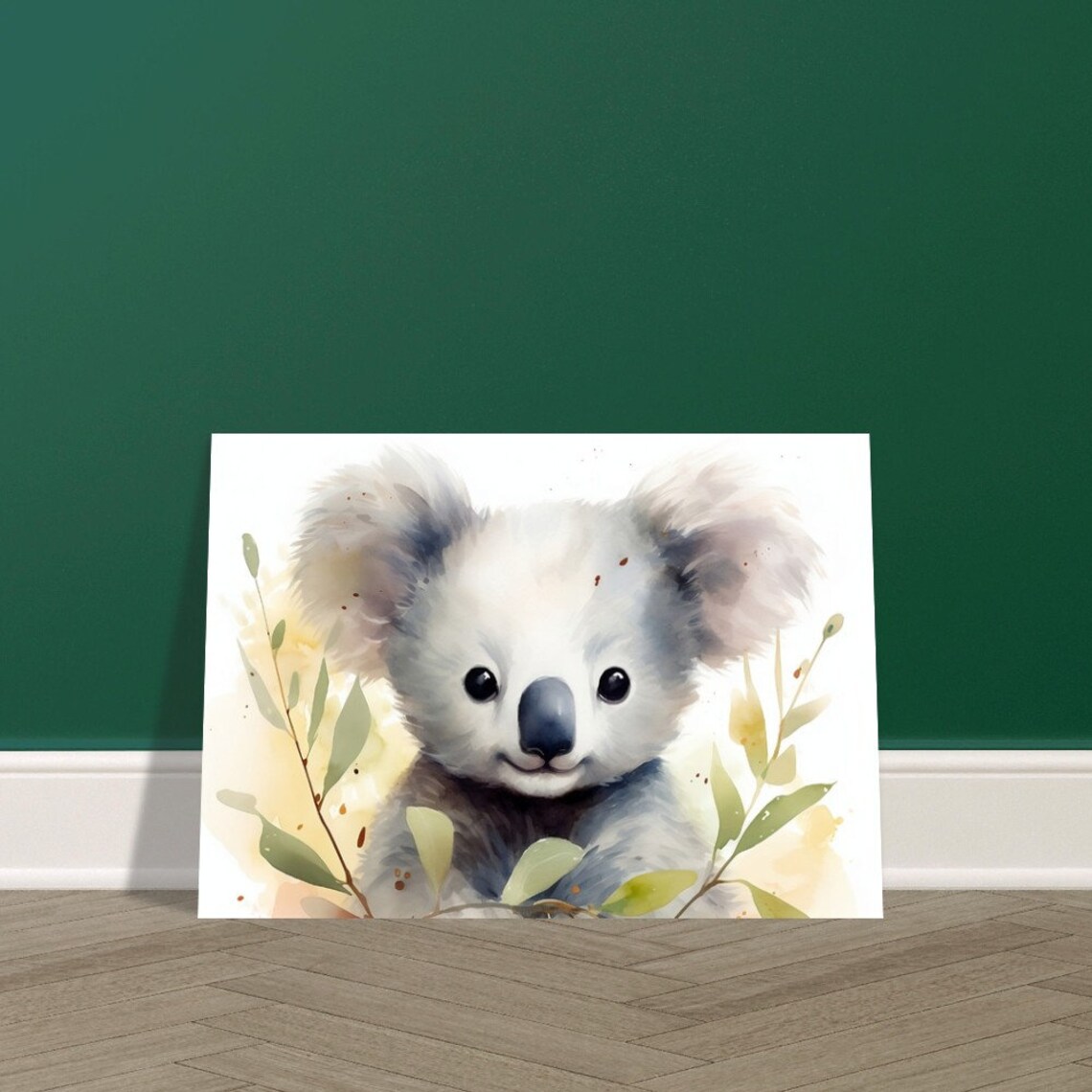 Adorable Baby Koala Eucalyptus Watercolour Cute Australian Animal Poster - Image 4