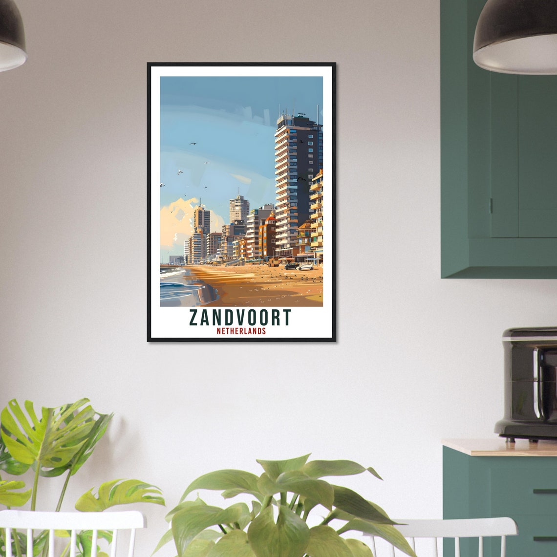 Zandvoort Netherlands Beach Boulevard Resort Vintage Travel Poster - Image 3