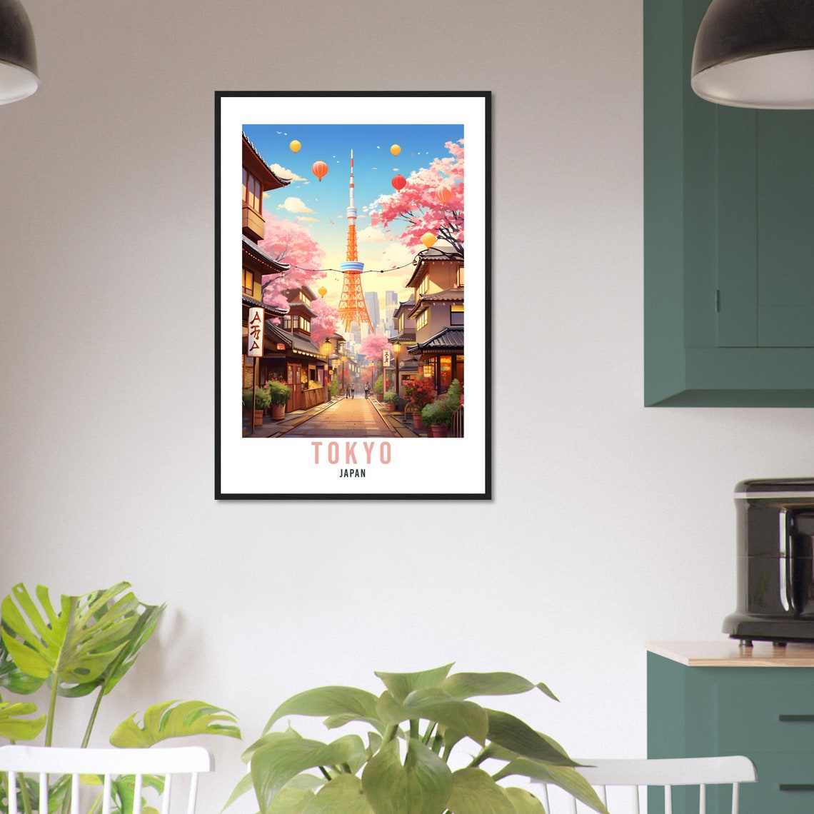Tokyo Travel Poster Tokyo Wall Hanging Japan Artwork Travel Print Wall Art Tokyo Japan Asia Home Decor Tokyo Gift Travel Art Cherry Blossom - Image 4