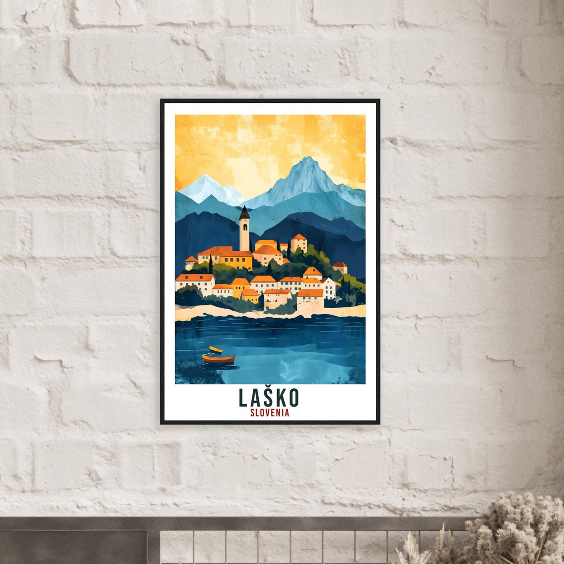 Lako Travel Print Slovenia Home Decor Lako Wall Art Gift Wall Hanging Art Lover Lako Slovenia Artwork Travel Poster Slovenia Travel Art - Image 2