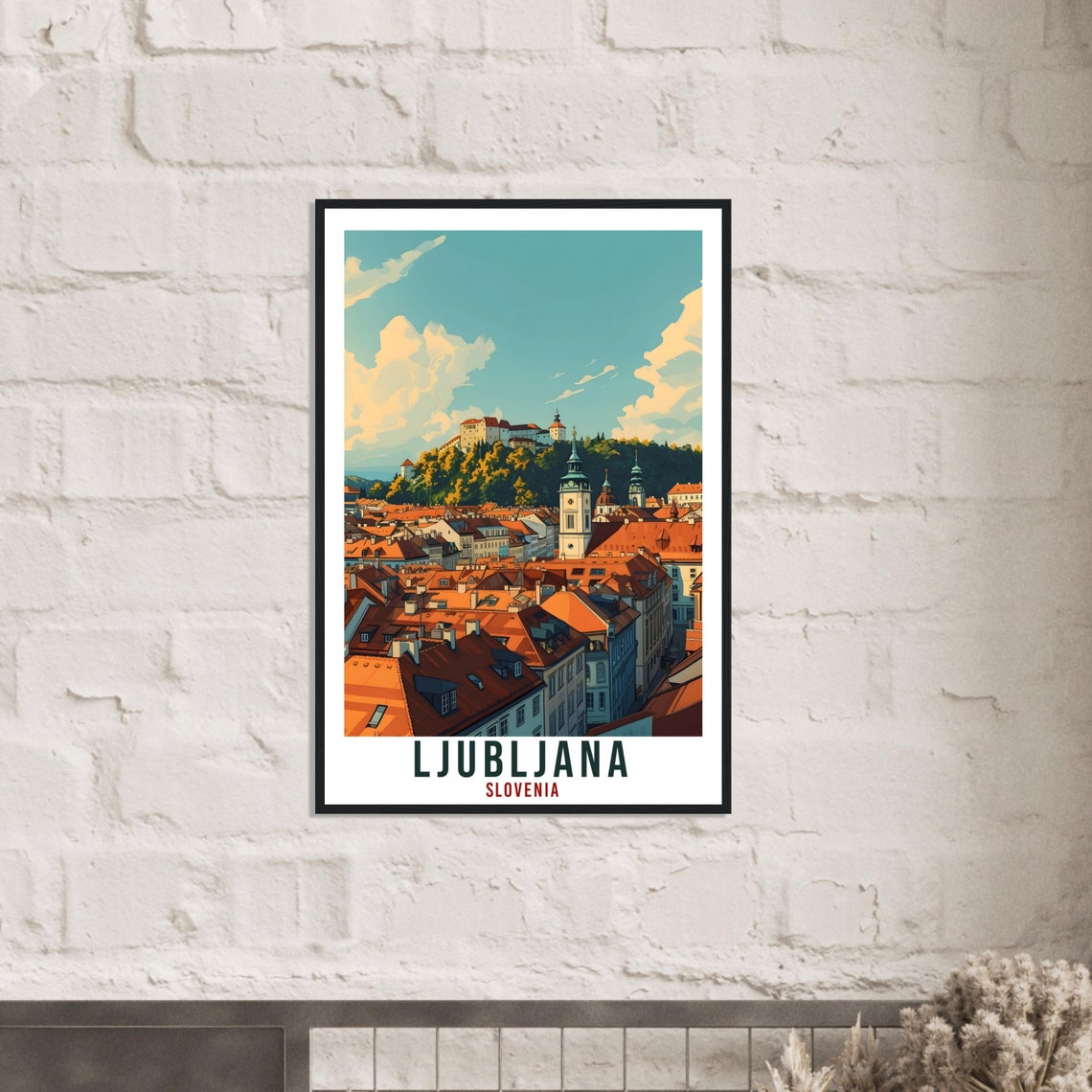 Ljubljana Slovenia Travel Print Wall Art Ljubljana Wall Hanging Home Dcor Gift Art Lovers Slovenia Artwork Gift Print Ljubljana City Poster - Image 2