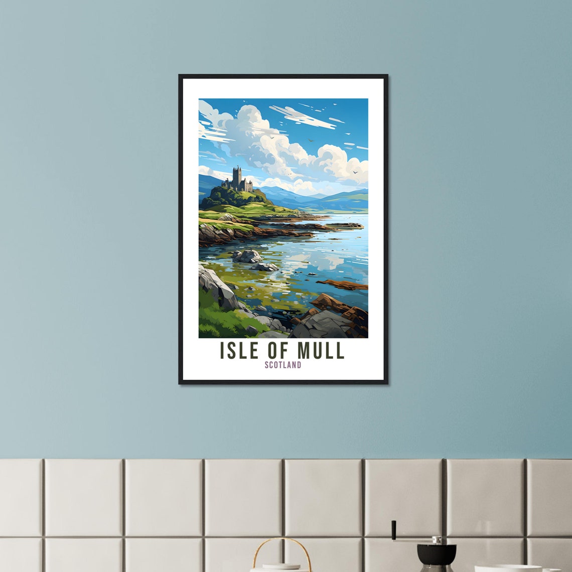 Isle Of Mull Travel Print Scotland Home Decor Isle Of Mull Uk Nature Wall Art Isle Of Mull Artwork Gift Uk Coast Scottish Travel Poster - Image 3