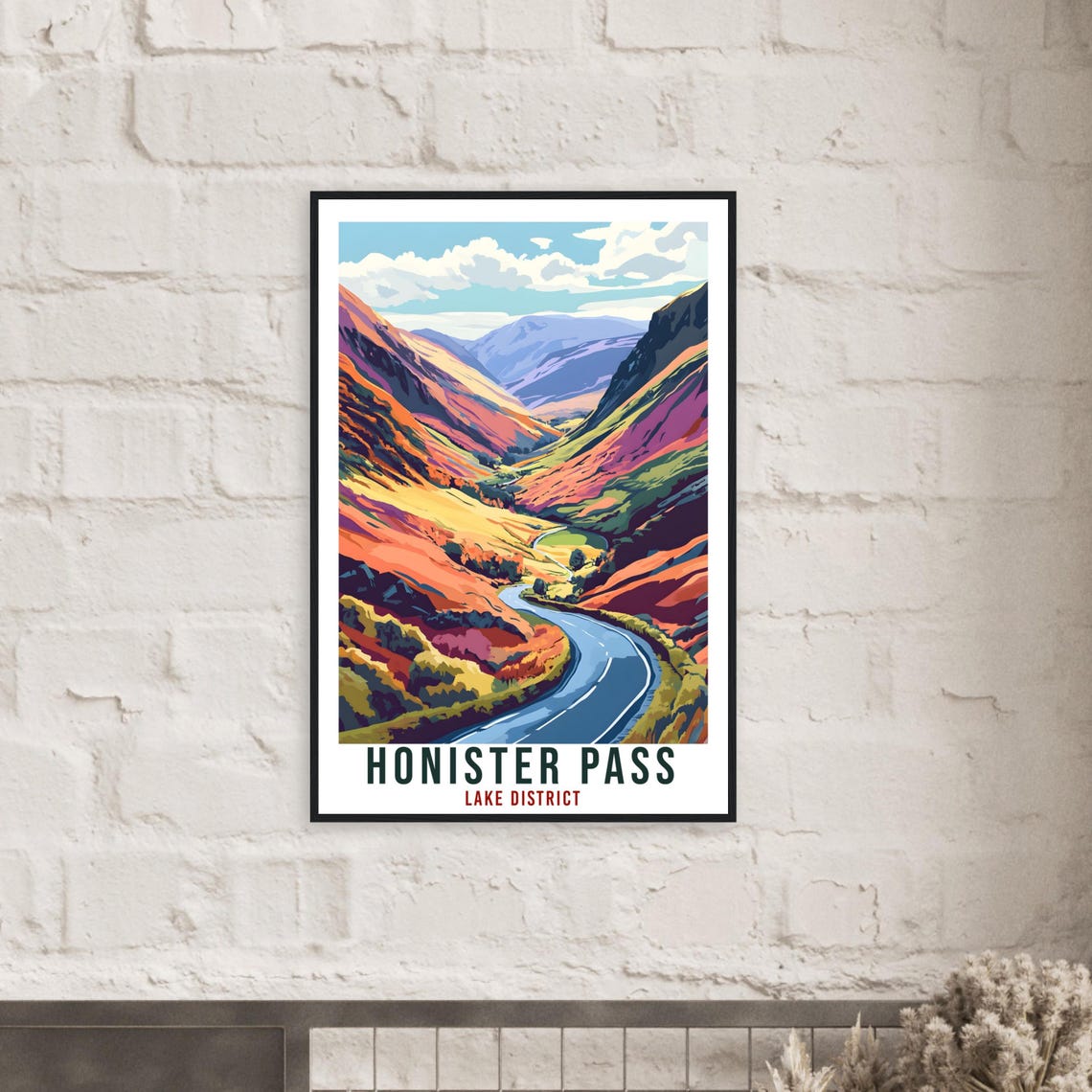 Honister Pass Lake District Mountain Road Vintage Travel Poster - Image 2