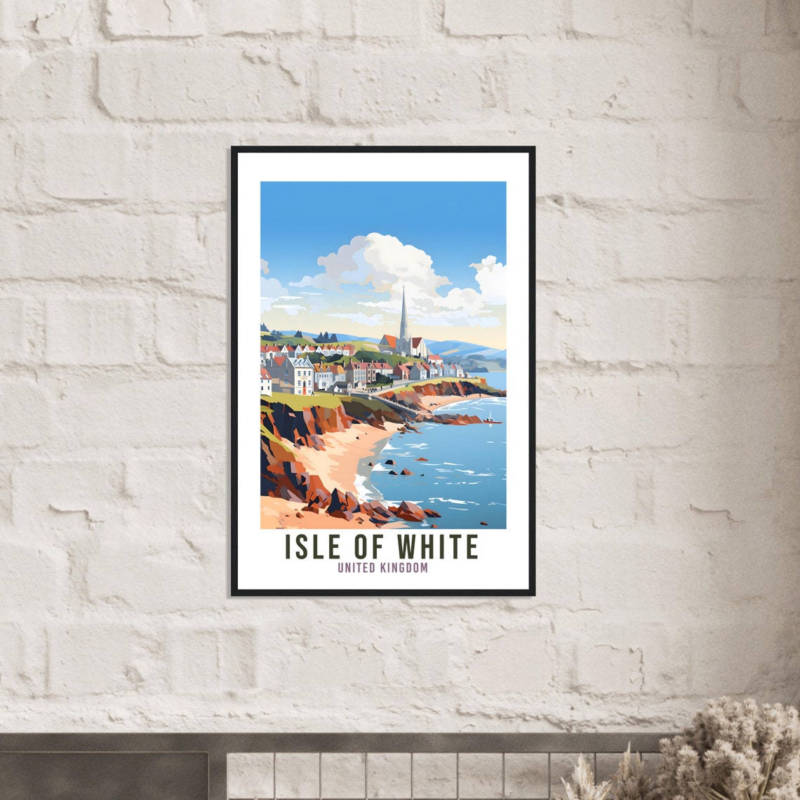 Isle Of White Travel Print Lake District Home Decor Isle Of White Uk Isles Nature Wall Art Isle Of White Artwork Gift Uk Coast Travel Poster - Image 3