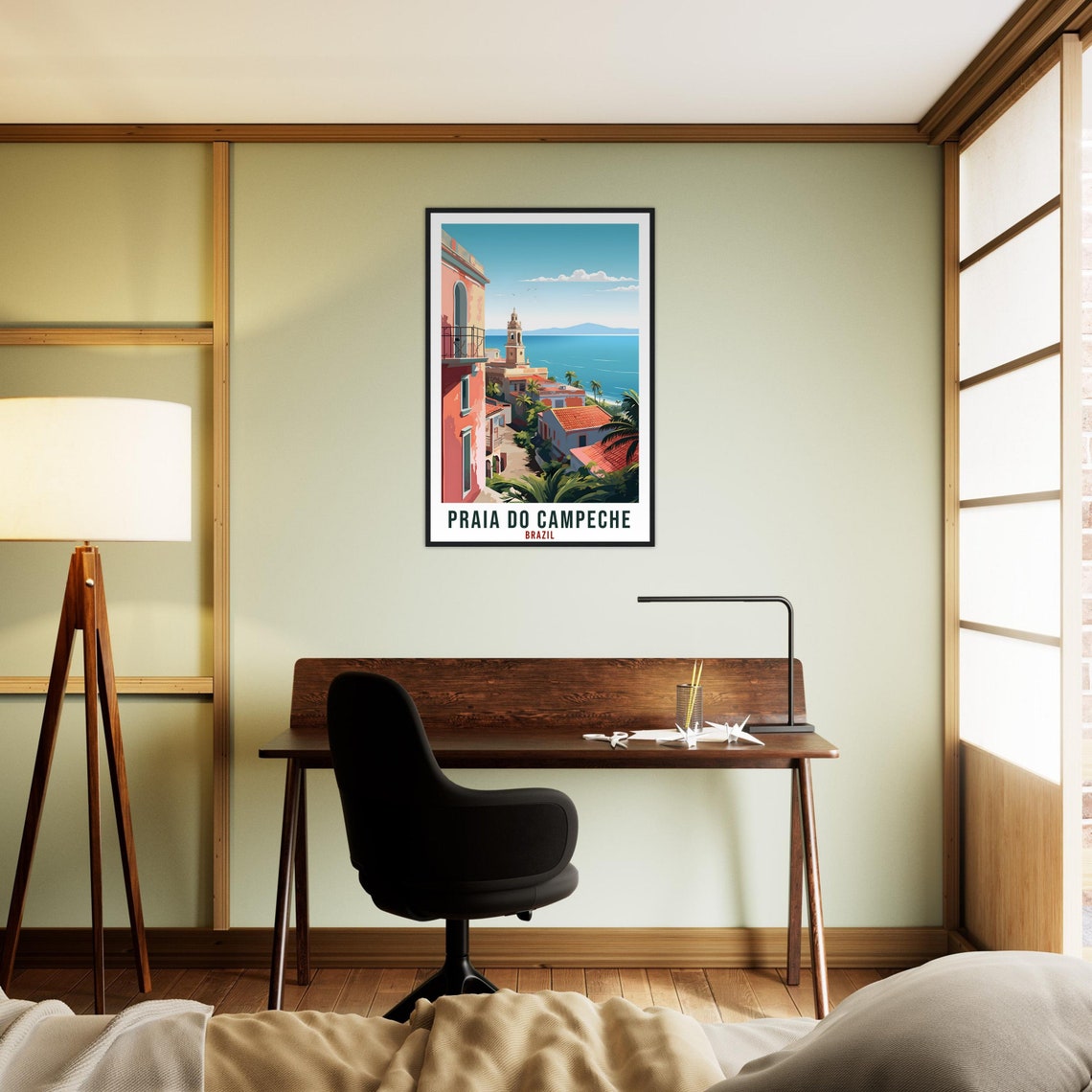 Praia Do Campeche Travel Print Wall Art Praia Do Campeche Brazil Wall Hanging Artwork Art Gifts Praia Do Campeche Travel Poster Brazil Lover - Image 2